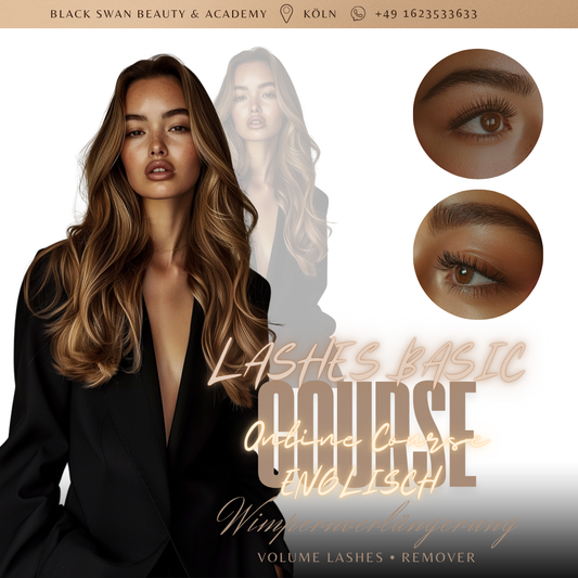 Online-Schulung Englisch | Lashes Basic Course | Wimpernverlängerung Einzel Schulung