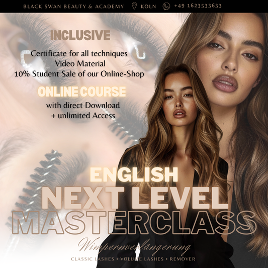 Online-Schulung - Englisch | Next Level Masterclass | Wimpernverlängerung Kombi Schulung